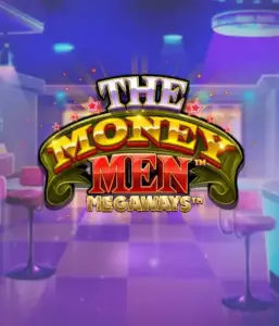 Immerse yourself the dynamic world of The Money Men Megaways game by Pragmatic Play, showcasing a striking logo with sparkling stars against a luxurious casino backdrop. This image captures the glamour and excitement of Megaways slots with its eye-catching colors and design. Great for gambling fans seeking Vegas-style excitement. 