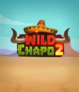 Experience the lively Mexican desert with Wild Chapo 2 slot by Relax Gaming, highlighting a whimsical bull wearing a sombrero set against a serene desert backdrop. This image conveys the charm and humor of the game, perfect for players who enjoy unique themes, offering a entertaining gaming experience.